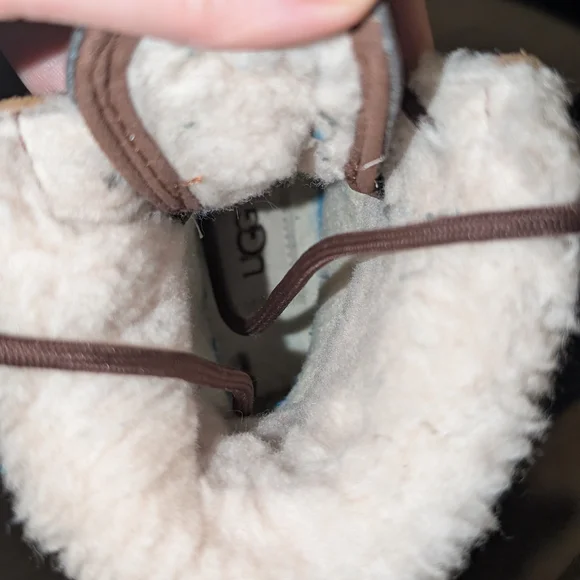 UGG Girl Brown and Black 100% Leather Boot
